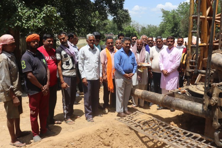 नगनोली में 1.25 करोड़ से बनेगी सिंचाई परियोजना, प्रो. राम कुमार ने किया भूमिपूजन