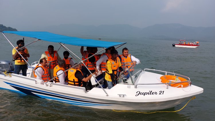 गोबिंद सागर झील में शुरू हुई वाटर स्पोर्ट्स, वीरेंद्र कंवर ने किया शुभारंभ