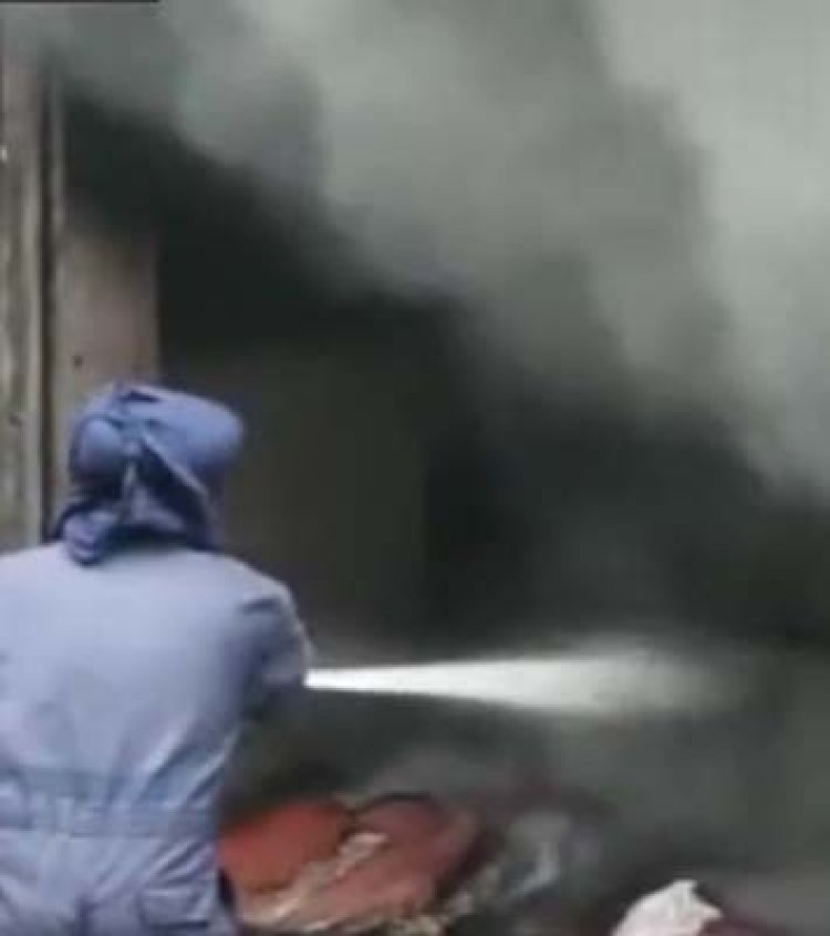 पंजाबः रुई की दुकान में लगी भीषण आग