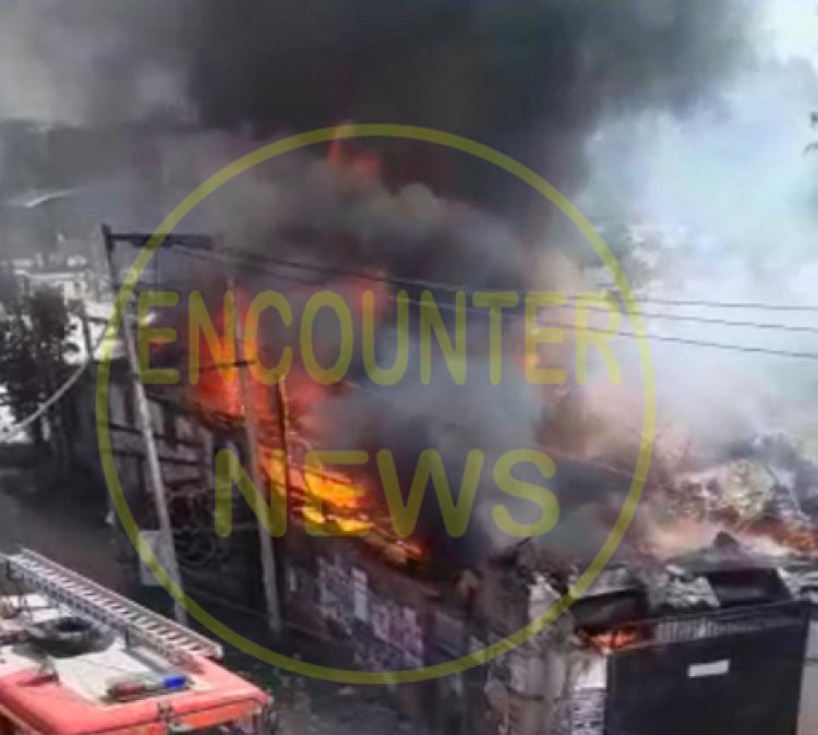 पंजाबः गर्ग राइस मिल के पुराने गोदाम में लगी भीषण आग