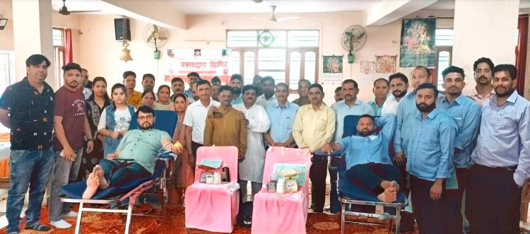 शिव मंदिर झाड़माजरी में 60 ने किया स्वैच्छिक रक्तदान