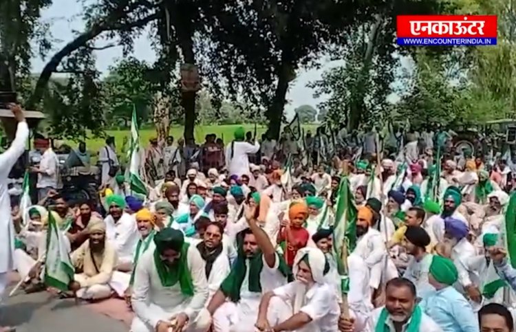 पंजाबः  किसानों ने रोड जामकर किया प्रदर्शन, यात्री हुए परेशान
