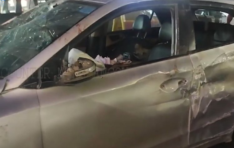 पंजाब : तेज रफ्तार गाड़ी ने दुकानों को मारी टक्कर, देखें वीडियो
