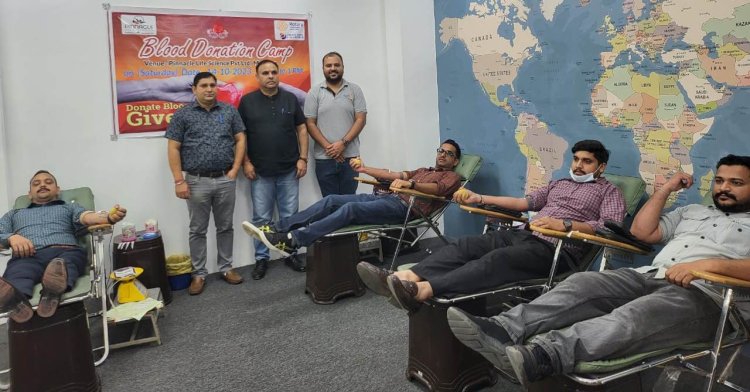 रोटरी क्लब द्वारा पिनेकल लाइफ साइंस में चौथा रक्तदान शिविर आयोजित
