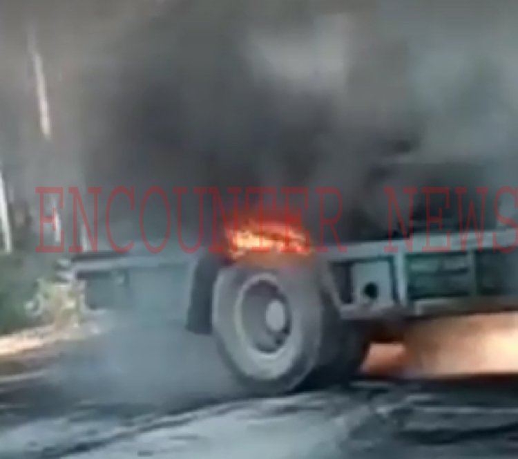 पंजाबः हाईवे में चलते टैंकर में आग, मचा हड़कंप, देखें वीडियो