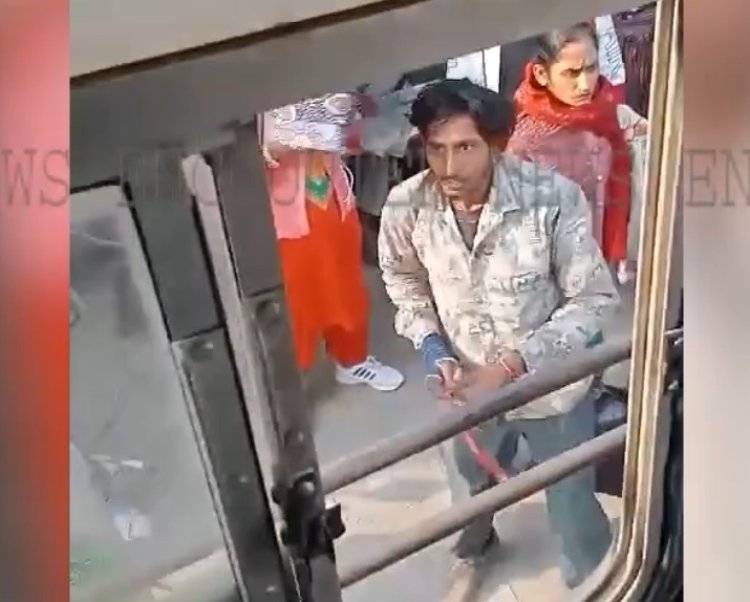 पंजाब रोडवेज की गाड़ी के शीशे तोड़ने वाला युवक गिरफ्तार, देखें वीडियो