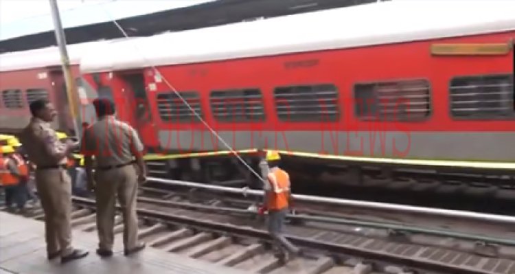 रेलवे स्टेशन पर पटरी से उतरे ट्रेन के 3 डिब्बे, कई घायल, देखें वीडियो