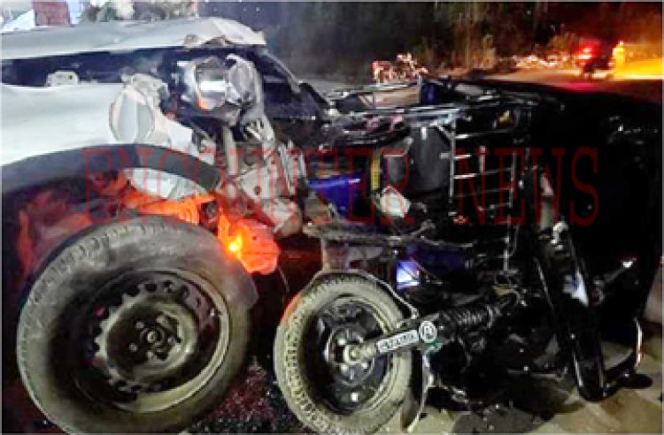 जालंधरः ब्रेजा कार और ई-रिक्शा में टक्कर, 3 घायल 