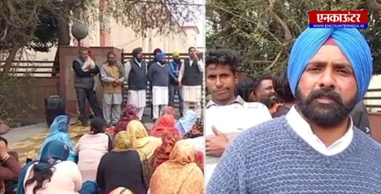 पंजाबः SSP दफ्तर के बाहर यूनियन ने लगाया धरना, देखें वीडियो