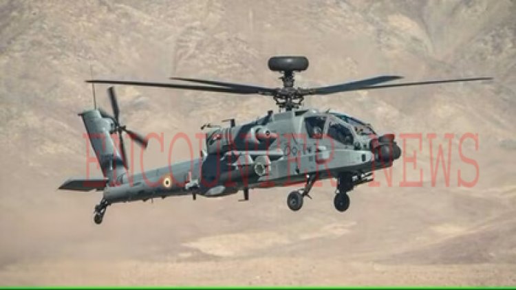 वायुसेना का Apache हेलीकॉप्टर हवा में हुआ क्षतिग्रस्त, करवाई गई आपात लैंडिंग