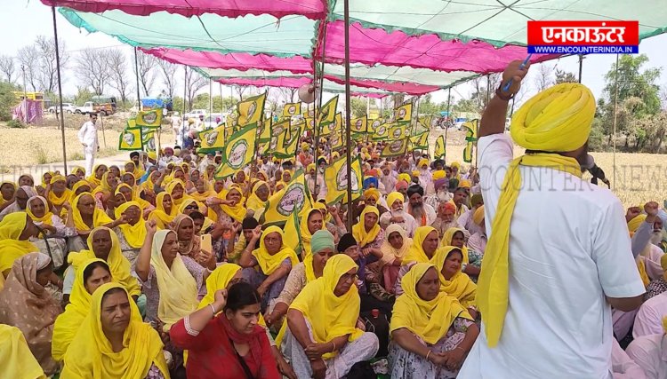 पंजाबः अदानी सेलो प्लांट के बाहर किसानो का प्रदर्शन, देखें वीडियो 