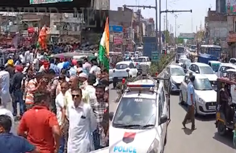 पंजाबः कांग्रेस का रोड शो, लगा लंबा जाम, देखें वीडियो 